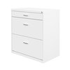 Space Solutions 30 in.W 3 Drawer Lateral File Cabinet for Home/Office, Fits Letter/Legal Sizes, White 25071